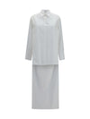asymmetric cotton poplin shirt