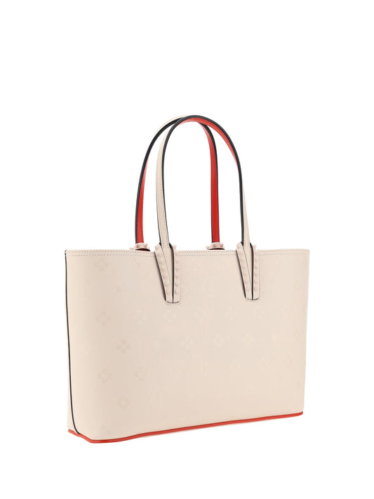 Cabata Small Loubinthesky Beige Leather Tote