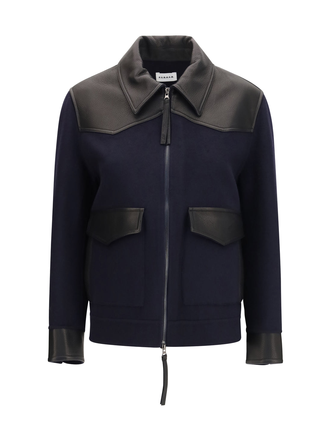 P.A.R.O.S.H. M leather trimmed jacket