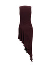 asymmetric fluid jersey dress