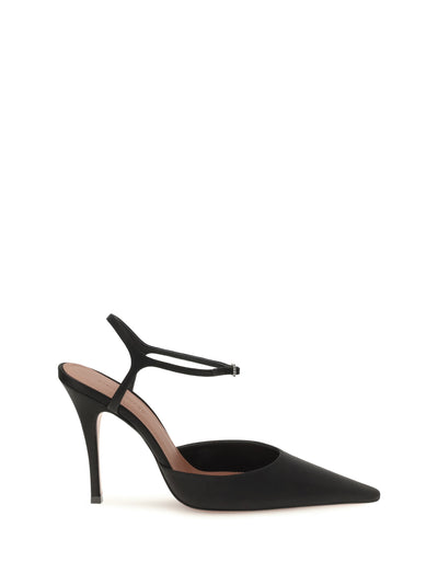 AMINA MUADDI 36 carolyn satin slingback pumps