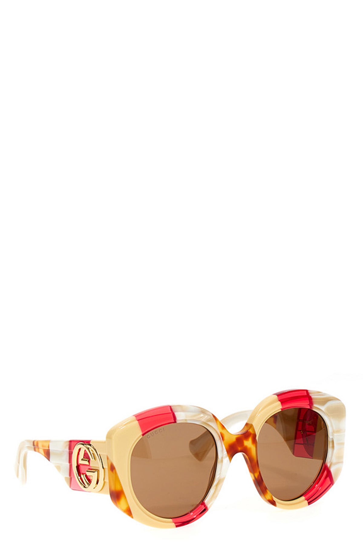 tricolor marble-effect sunglasses