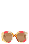 tricolor marble-effect sunglasses