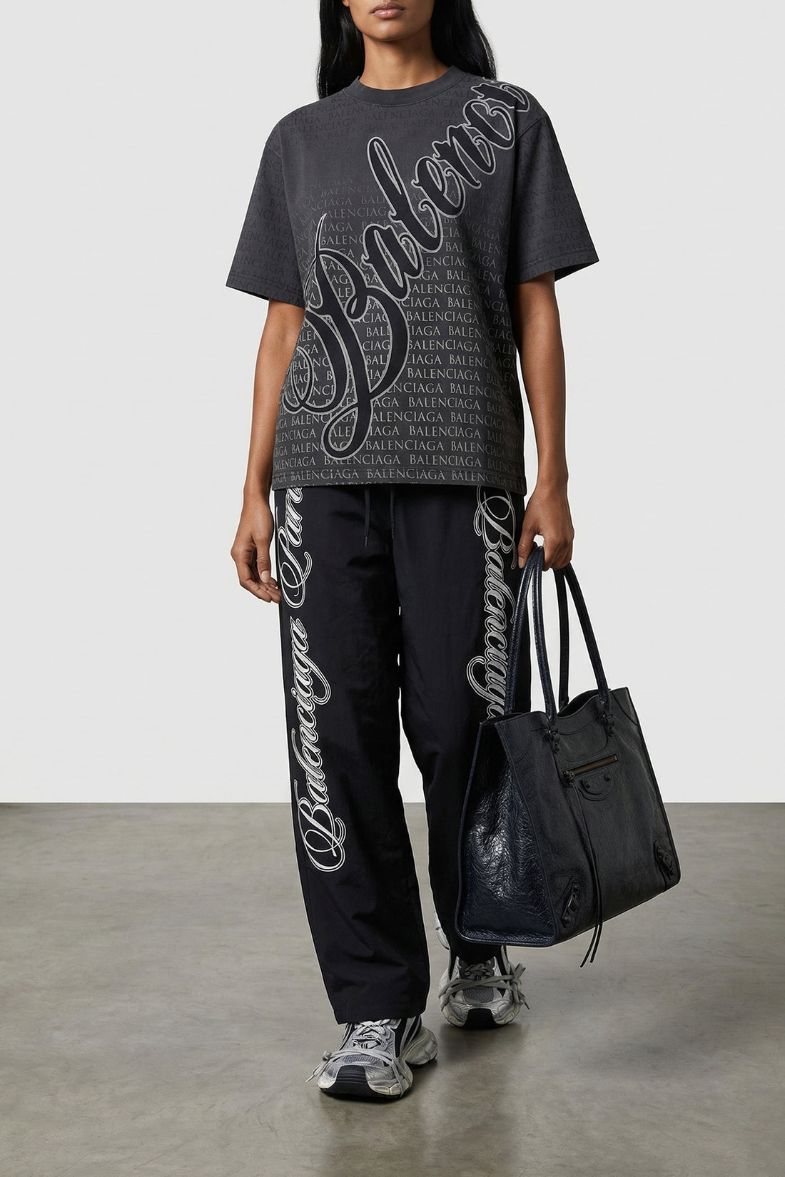 BALENCIAGA 35 3xl used-effect mesh and polyurethane sneakers