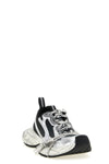 3xl used-effect mesh and polyurethane sneakers
