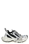 3xl used-effect mesh and polyurethane sneakers