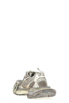 3xl lace-up sneakers in mesh and polyurethane fabric