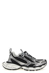 3xl worn effect polyester and glitter polyurethane sneakers