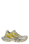 3xl used-effect mesh and polyurethane sneakers