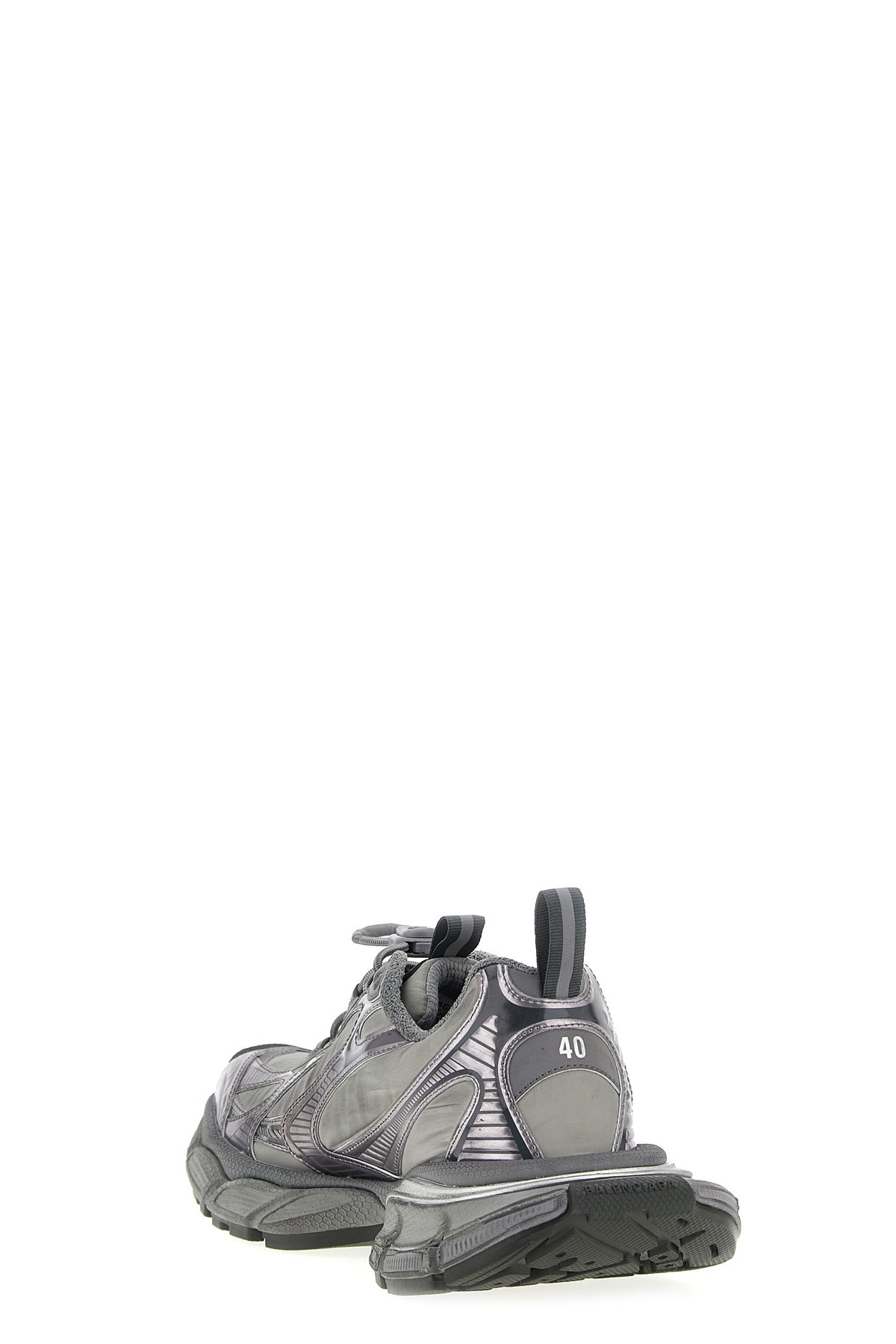 3xl used-effect mesh and polyurethane sneakers