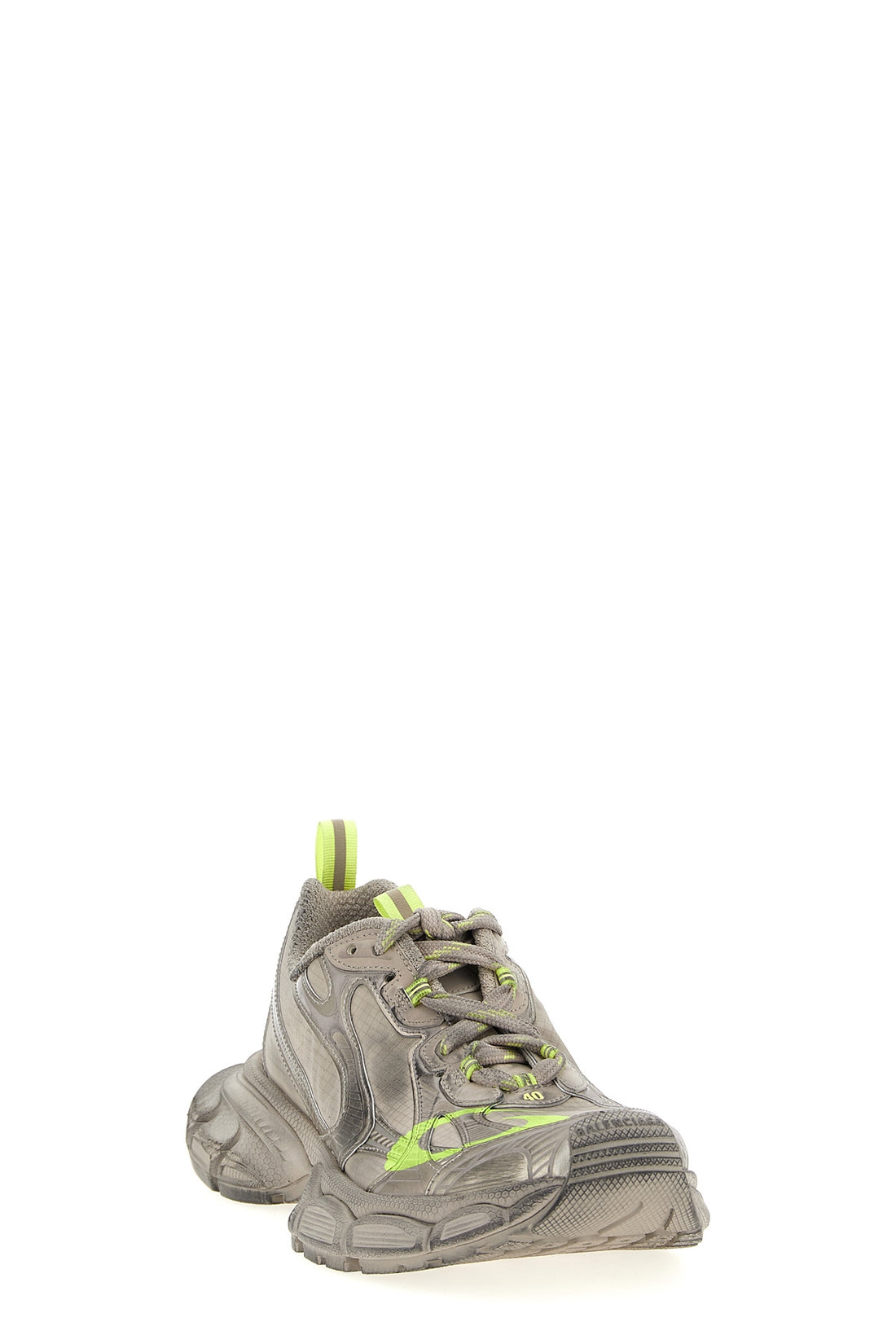 BALENCIAGA 40 3xl used-effect mesh and polyurethane sneakers