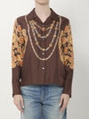 printed silk twill shirt