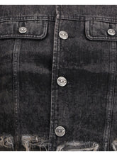 DIESEL M laser-engraved cotton-hemp denim jacket 