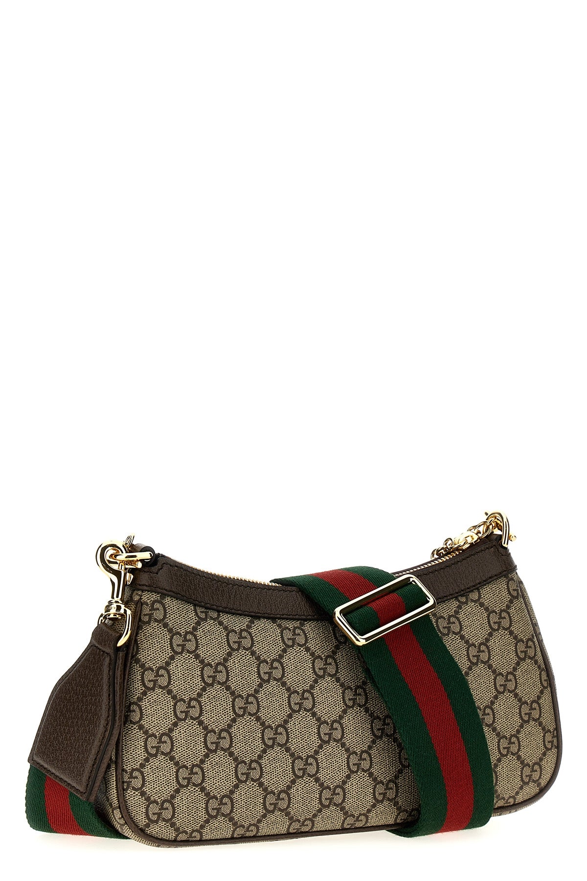 ophidia ophidia beige and brown gg supreme fabric handbag