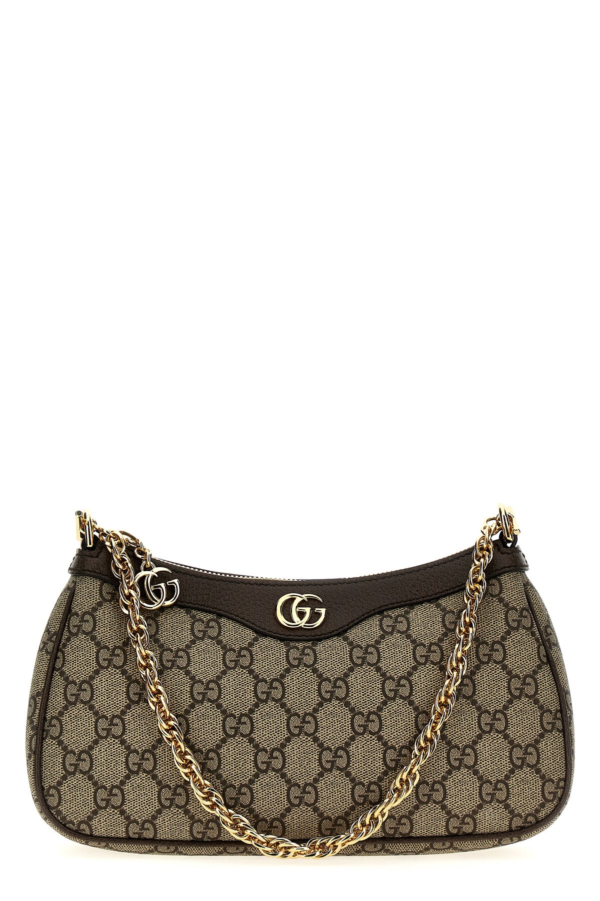 ophidia ophidia beige and brown gg supreme fabric handbag