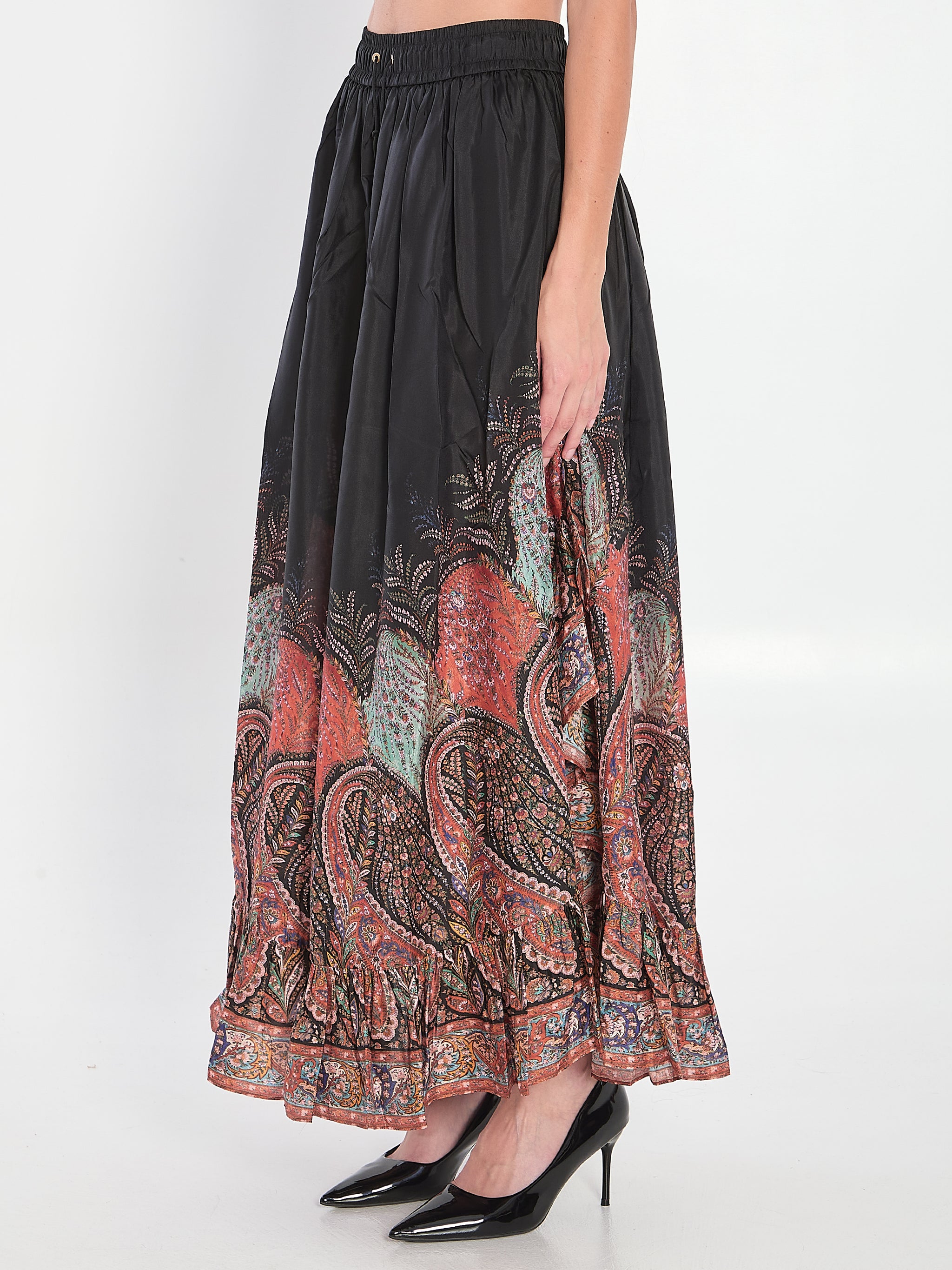 rhiannon ruffle maxi skirt