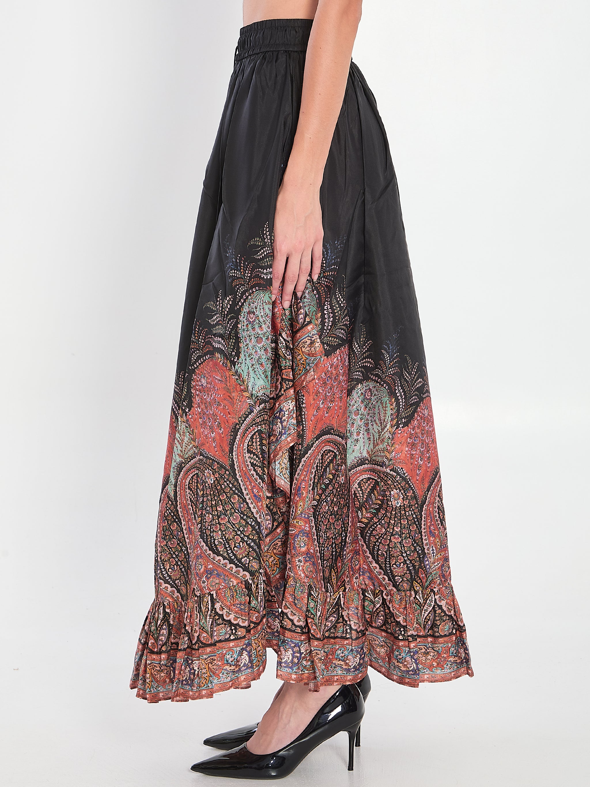 rhiannon ruffle maxi skirt