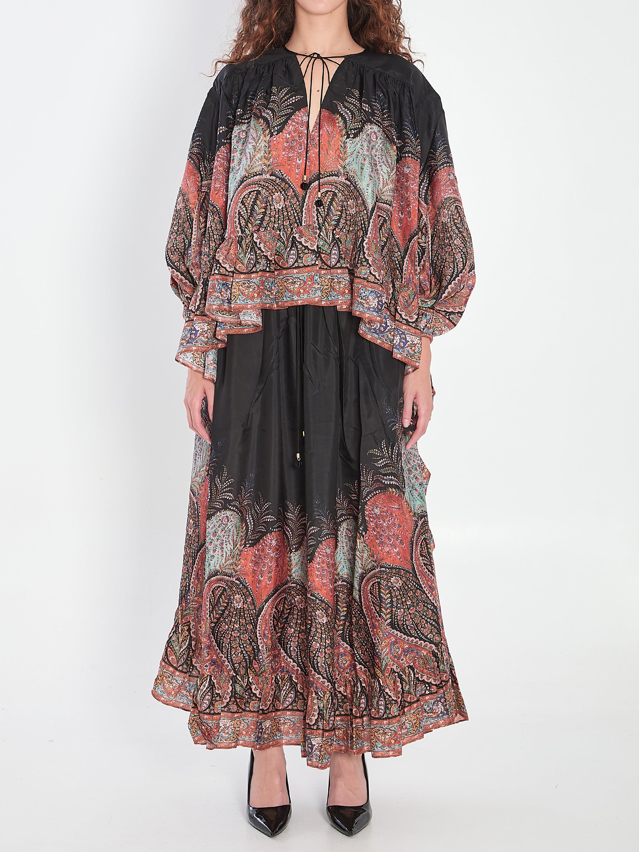 rhiannon ruffle maxi skirt