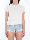 cropped t-shirt with logo