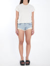 cropped t-shirt with logo