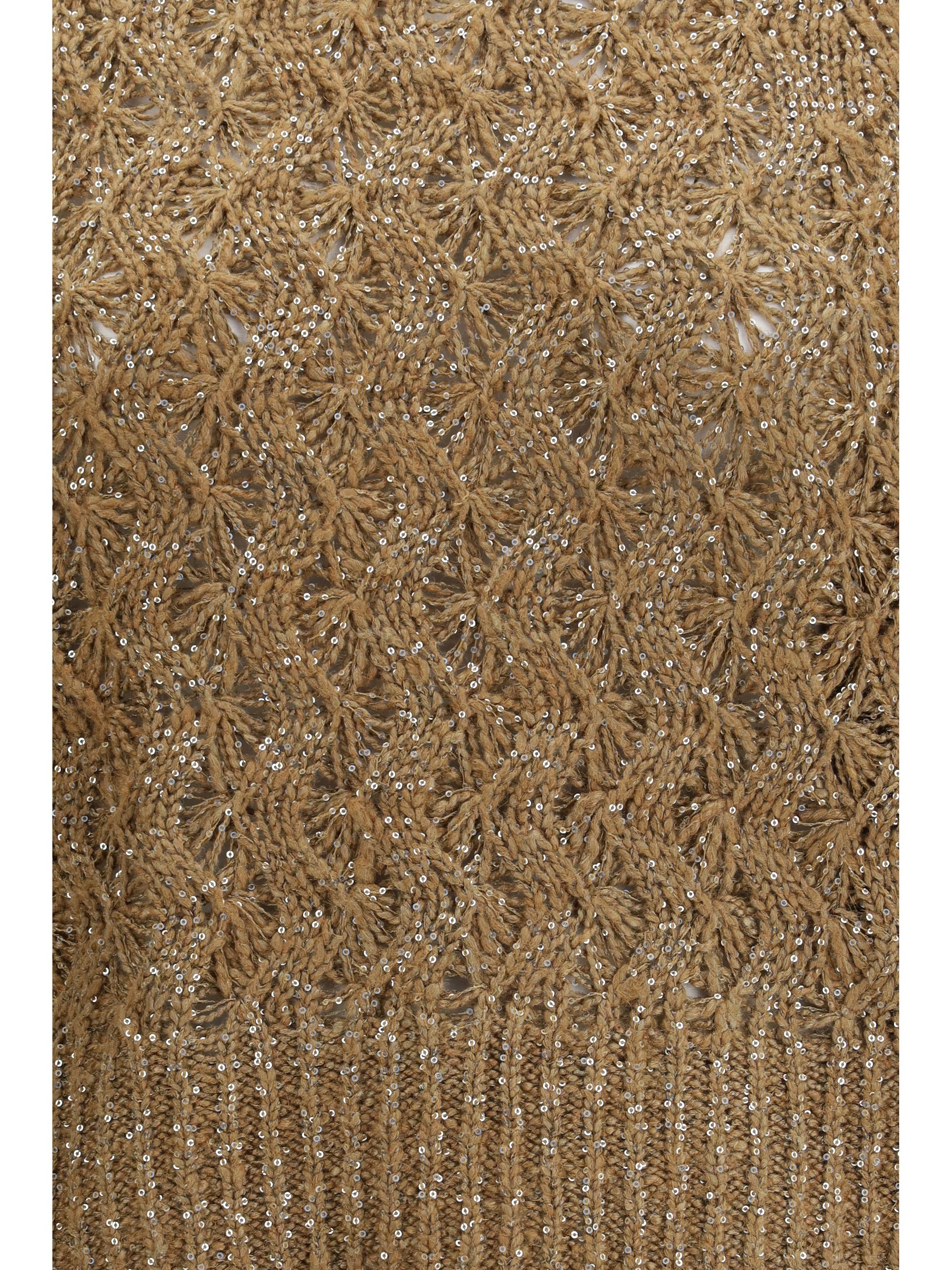 open-knit construction sweater