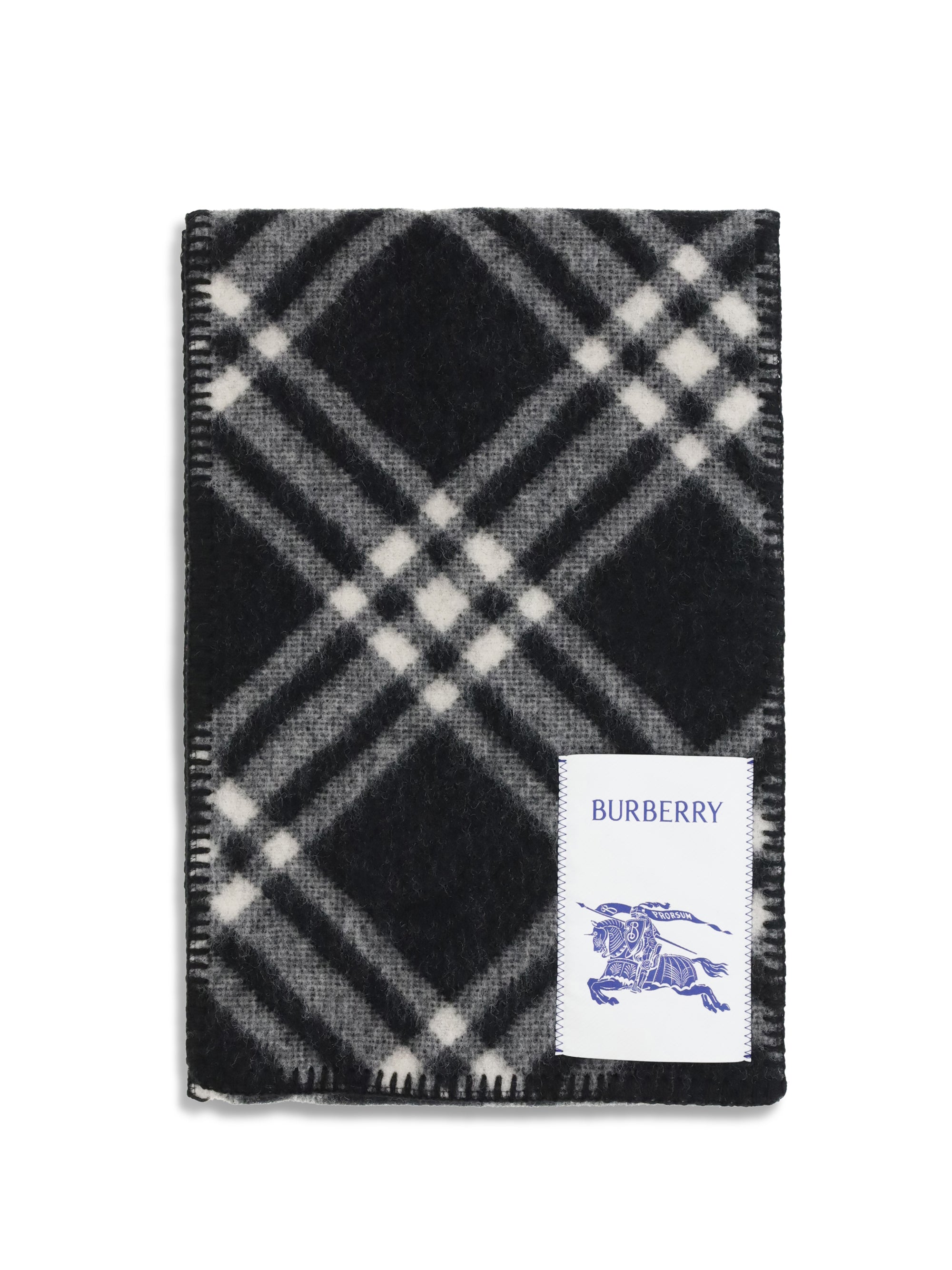 wool check scarf