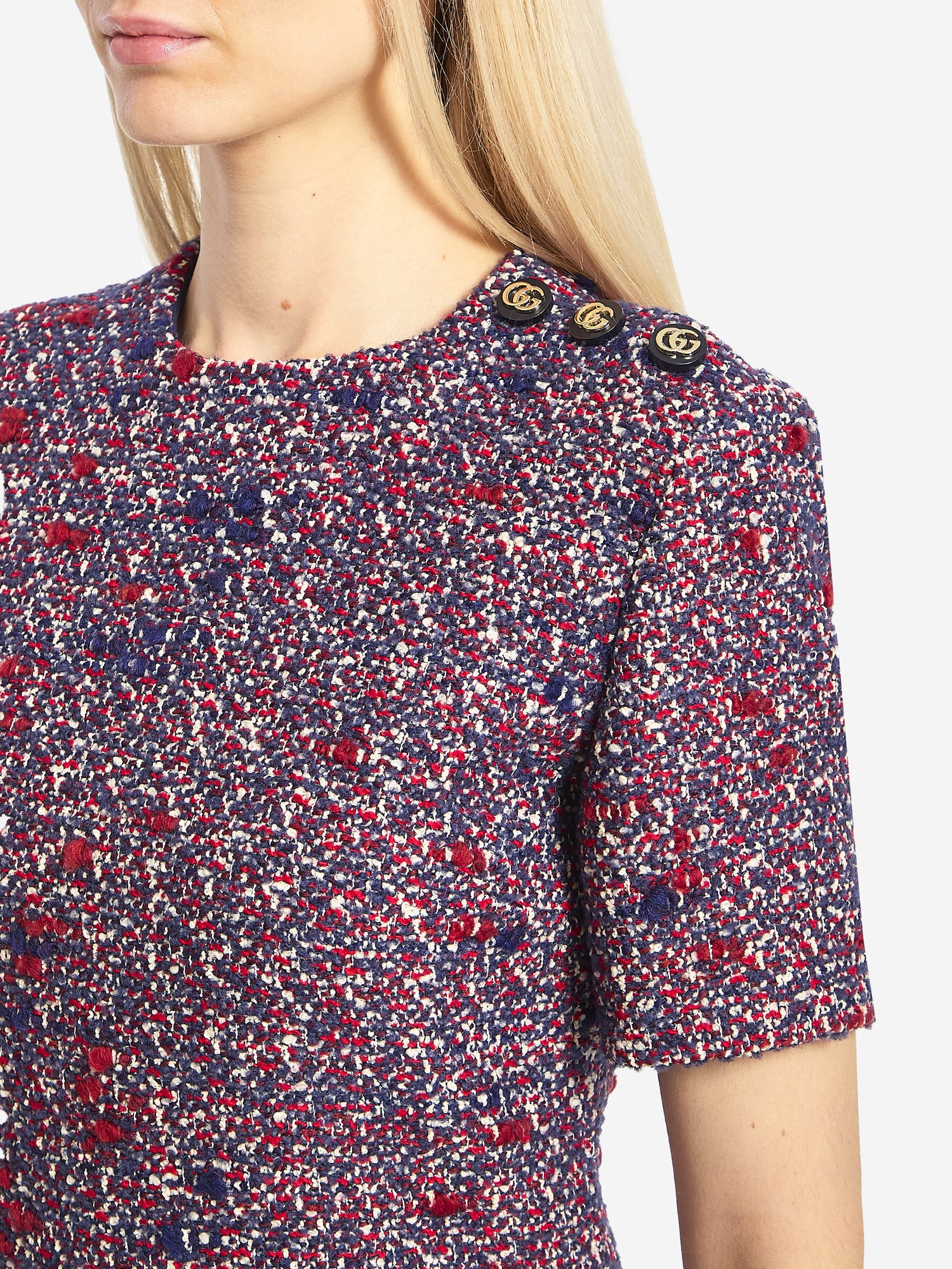 GUCCI 42 wool bouclé dress