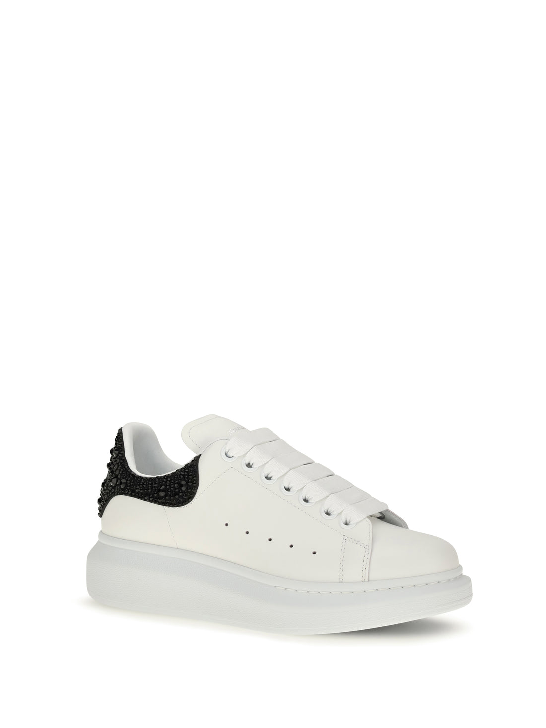 ALEXANDER MCQUEEN 35 oversized sneakers with suede heel and crystal details