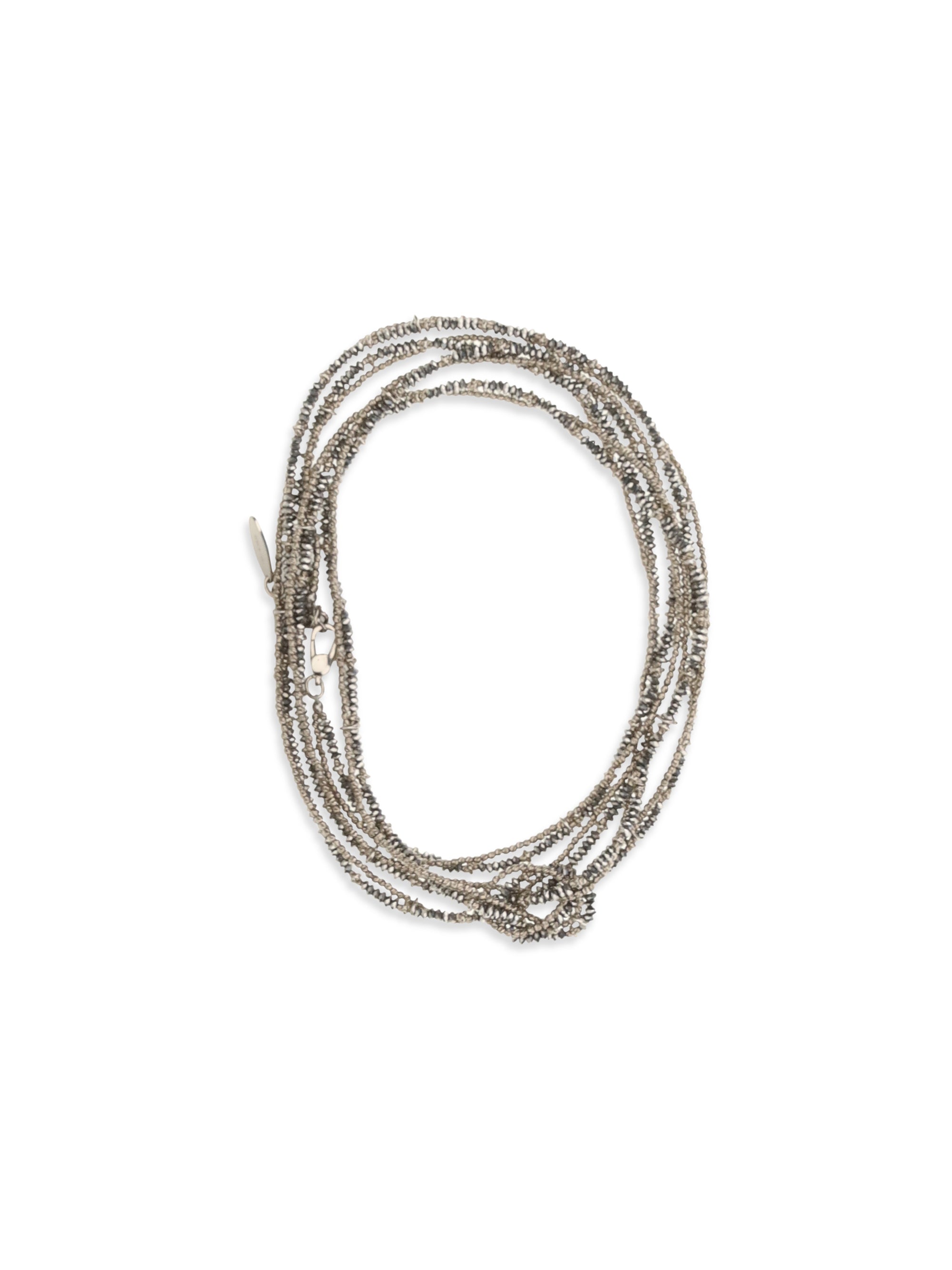 hematite and sterling silver 925 wrap bracelet