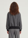 dark grey chevron bomber jacket