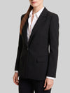 single-breasted technical fabric jacket