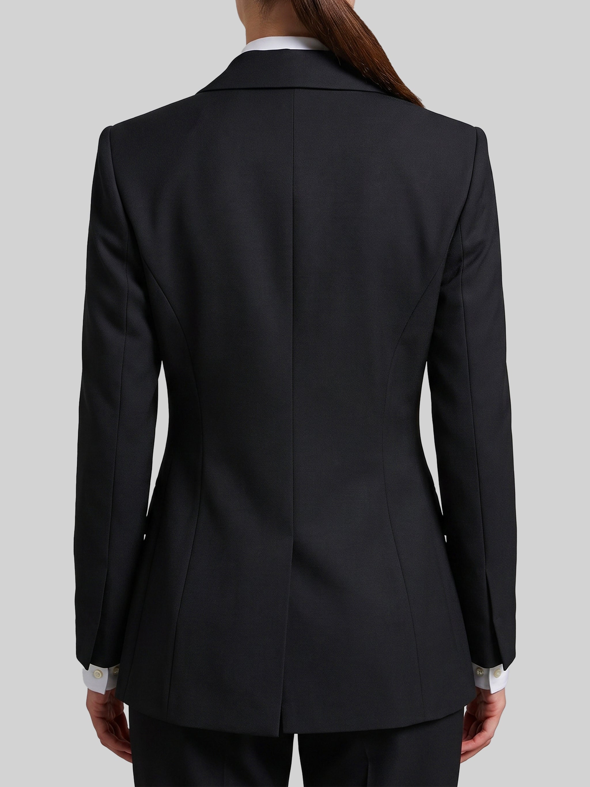 single-breasted technical fabric jacket