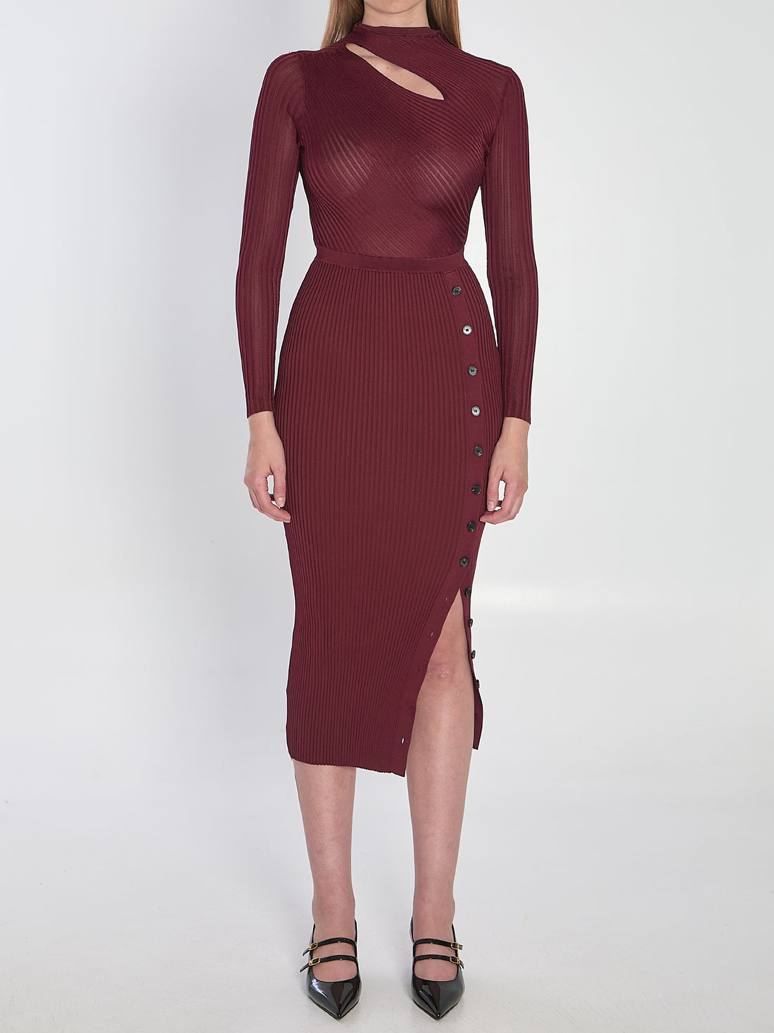SELF PORTRAIT M midi dress with cut-out