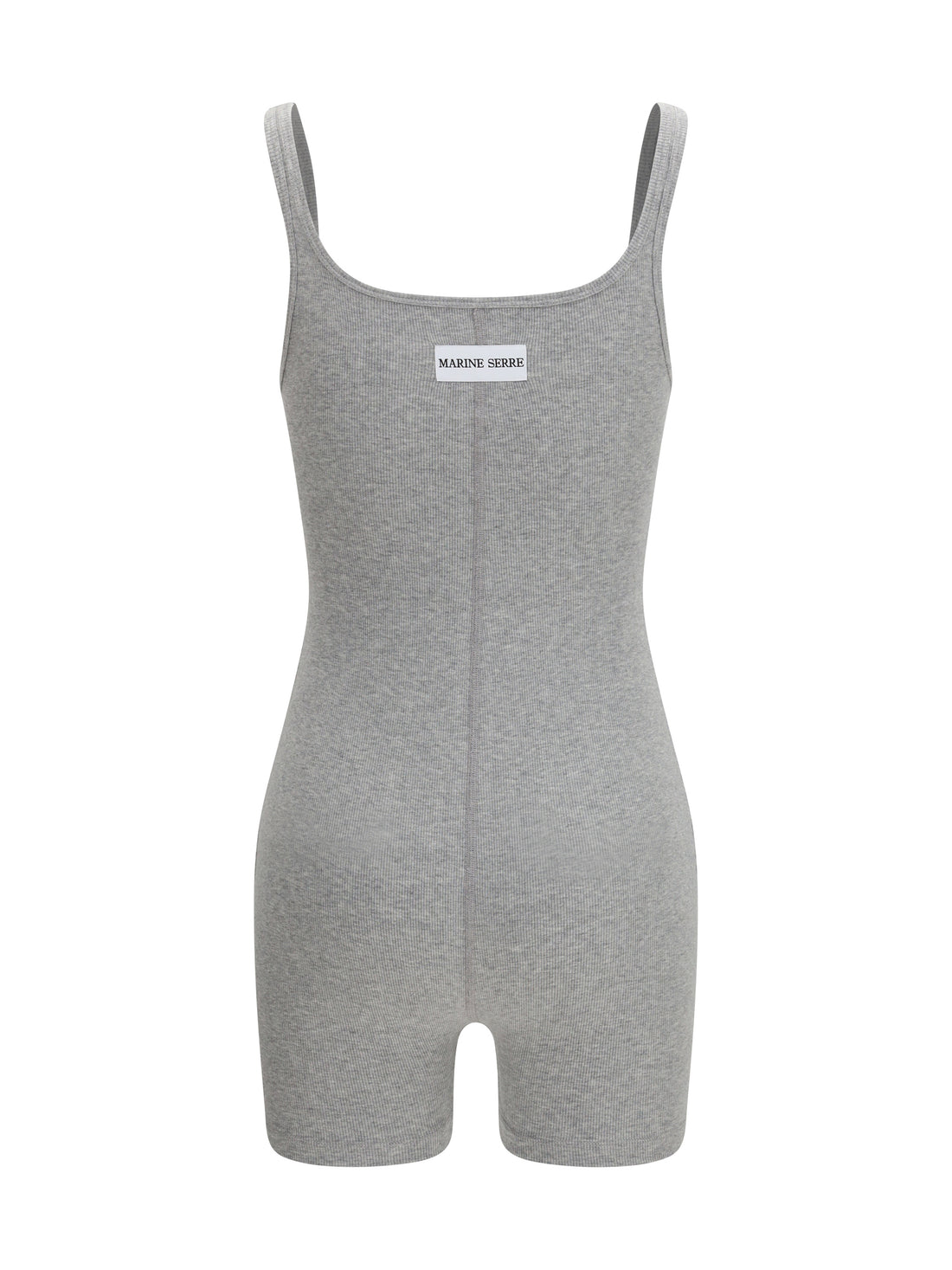 MARINE SERRE M moon logo ribbed jersey short catsuit