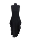 3d sculpted knit pointed dress