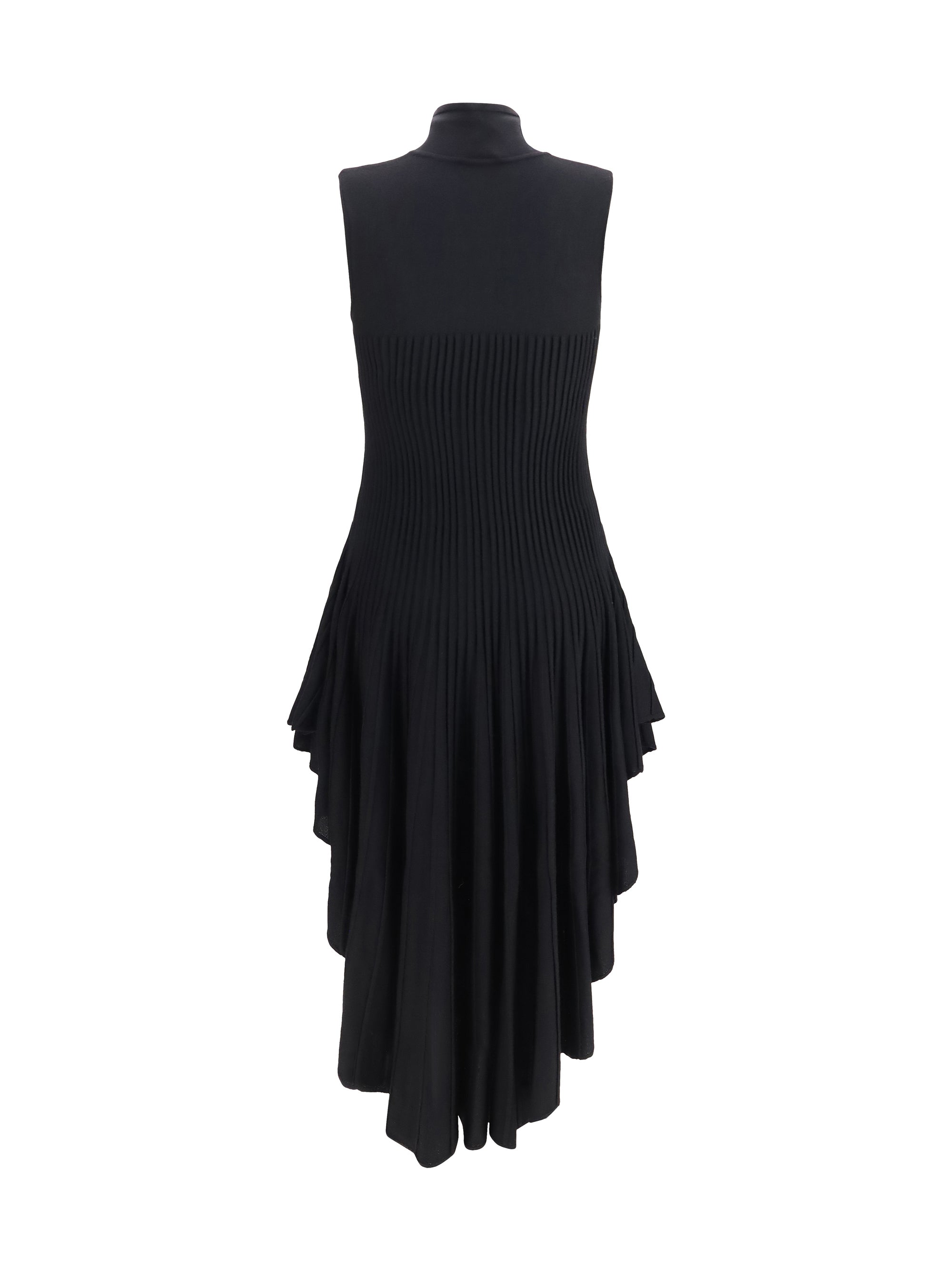3d sculpted knit pointed dress