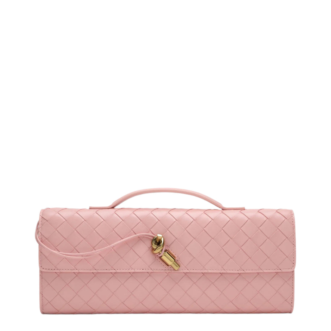BOTTEGA VENETA Andiamo Long Leather Clutch – Pink