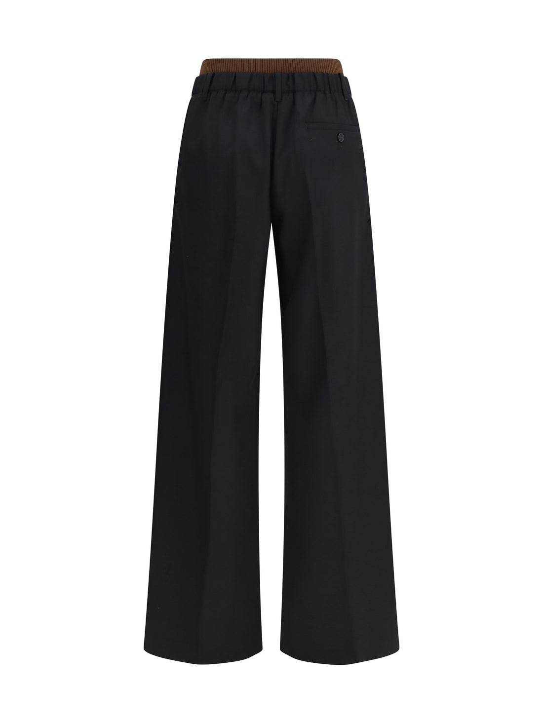 LOEWE L wide-leg pants with ribbed waistband
