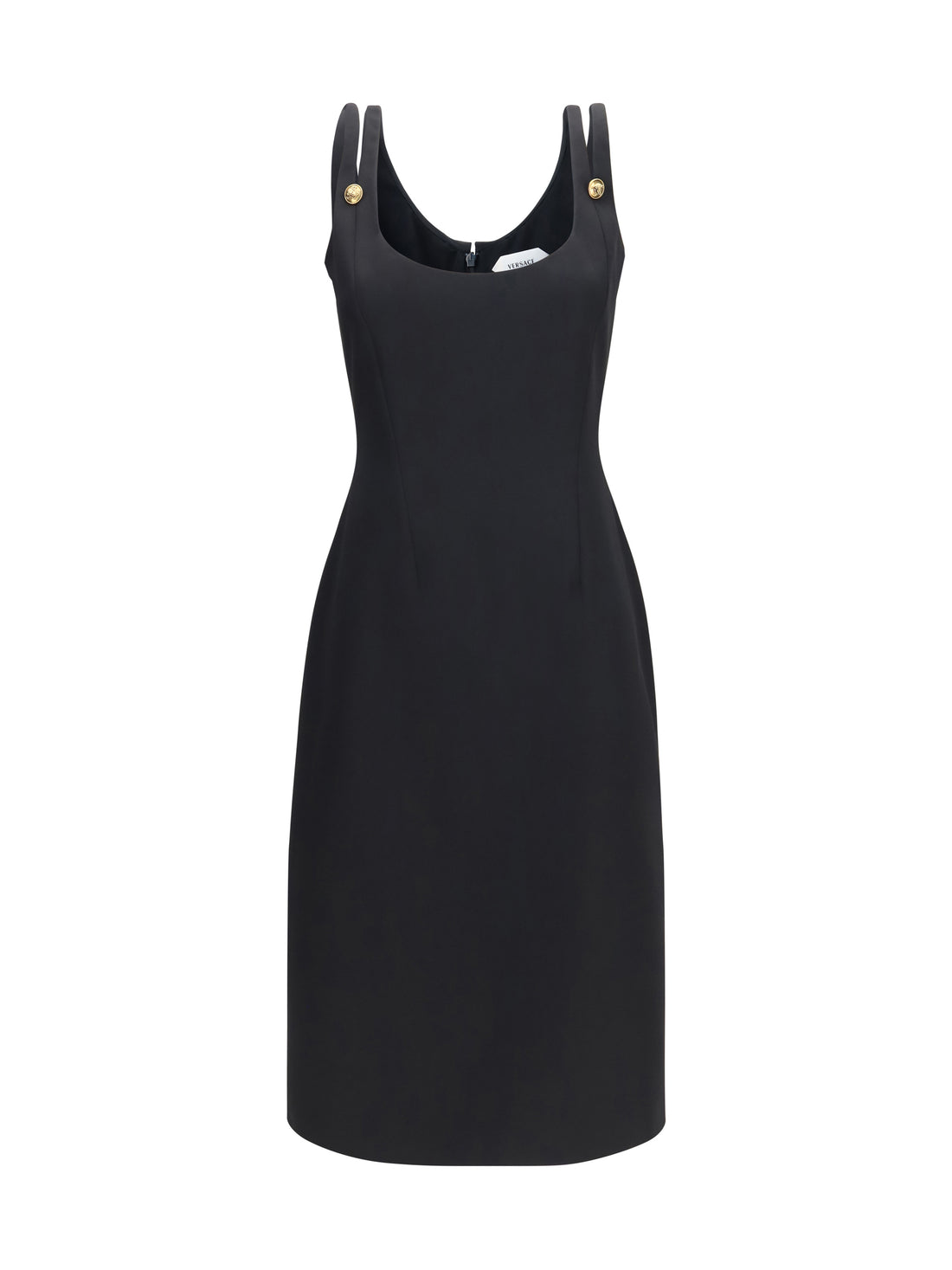 VERSACE 40 midi grain de poudre wool dress