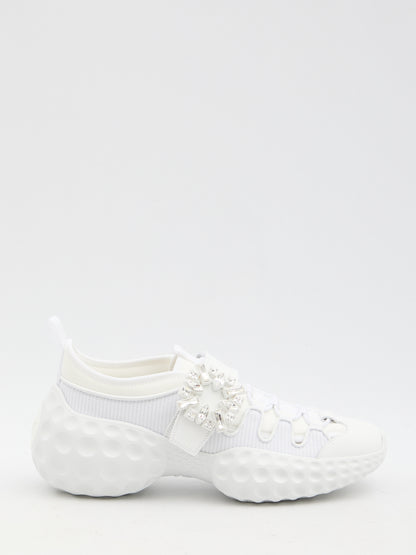 ROGER VIVIER 38½ sneakers with crystal-embellished buckle