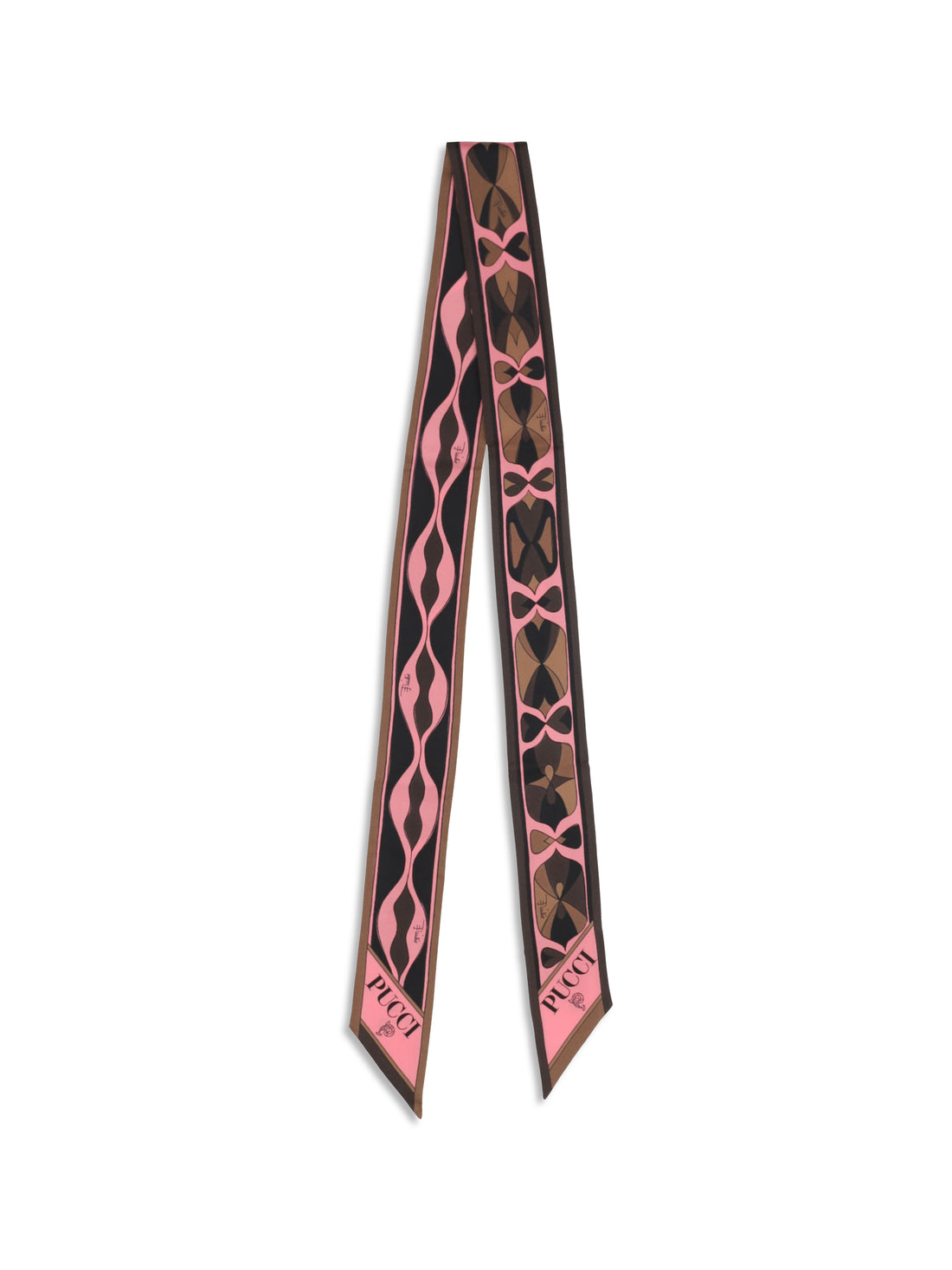 PUCCI OS silk twill bandeau scarf with mixed prints