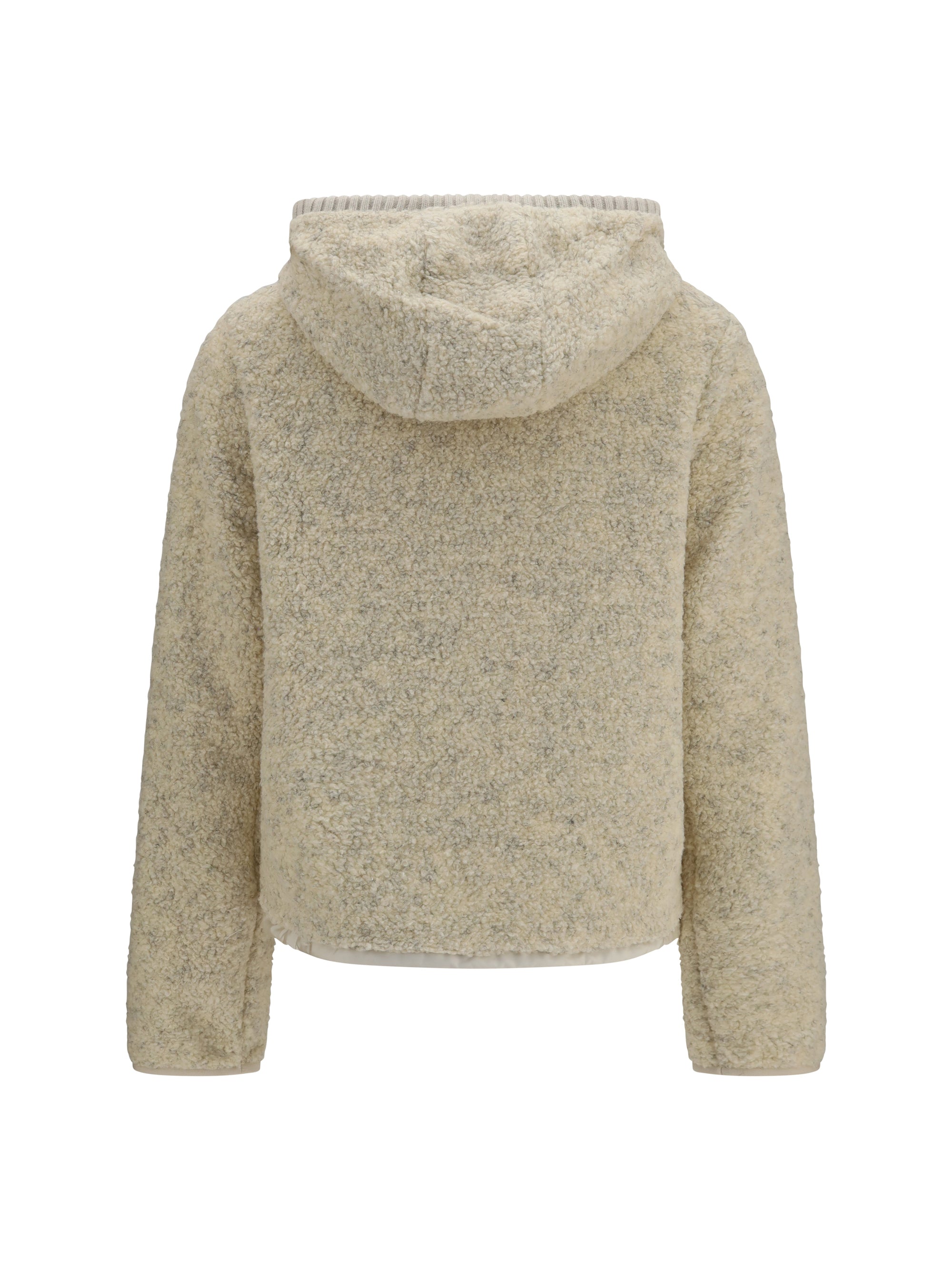 padded teddy hoodie