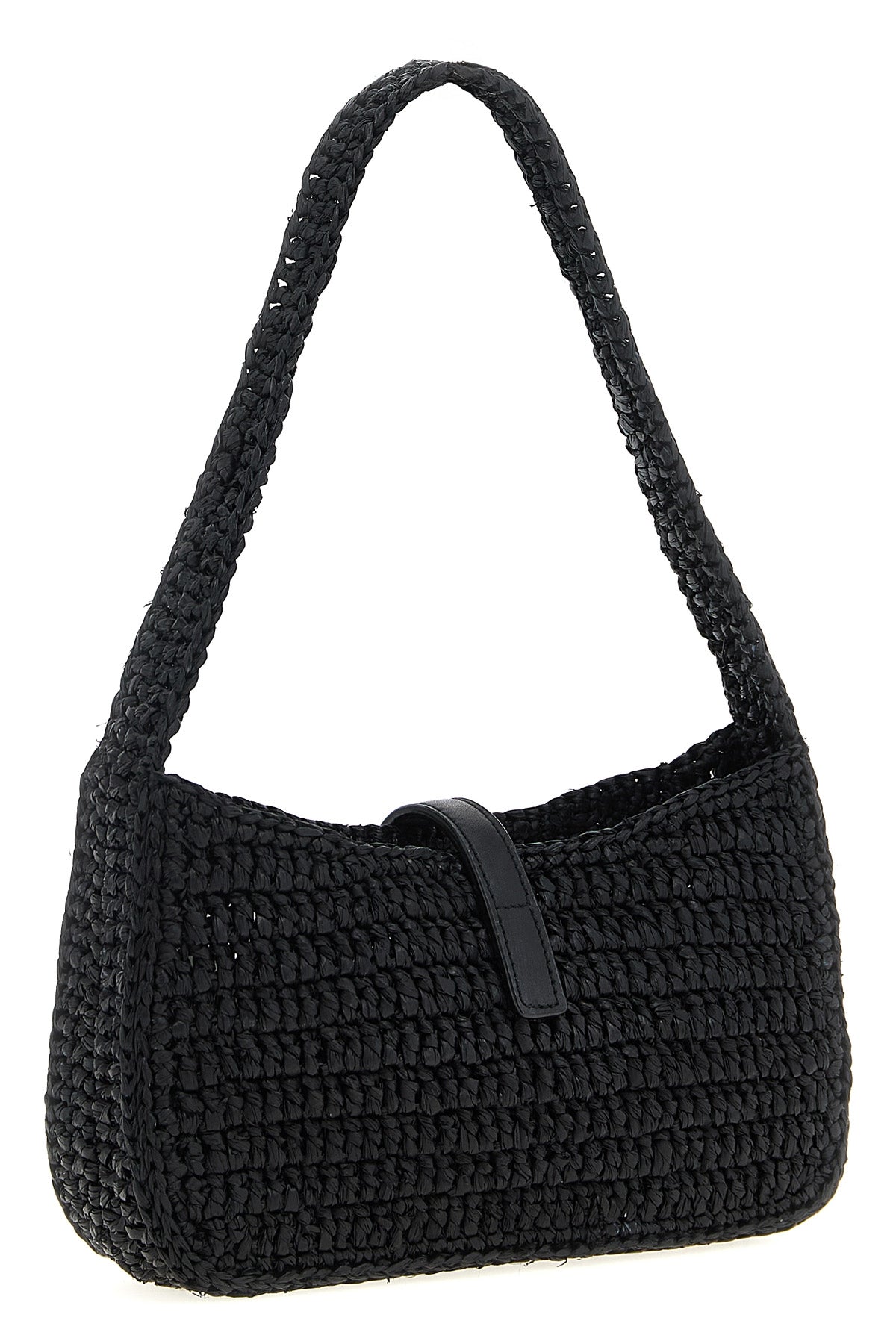 le 5 à 7 mini handbag in woven raffia