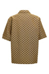 all-over gg shirt in linen blend