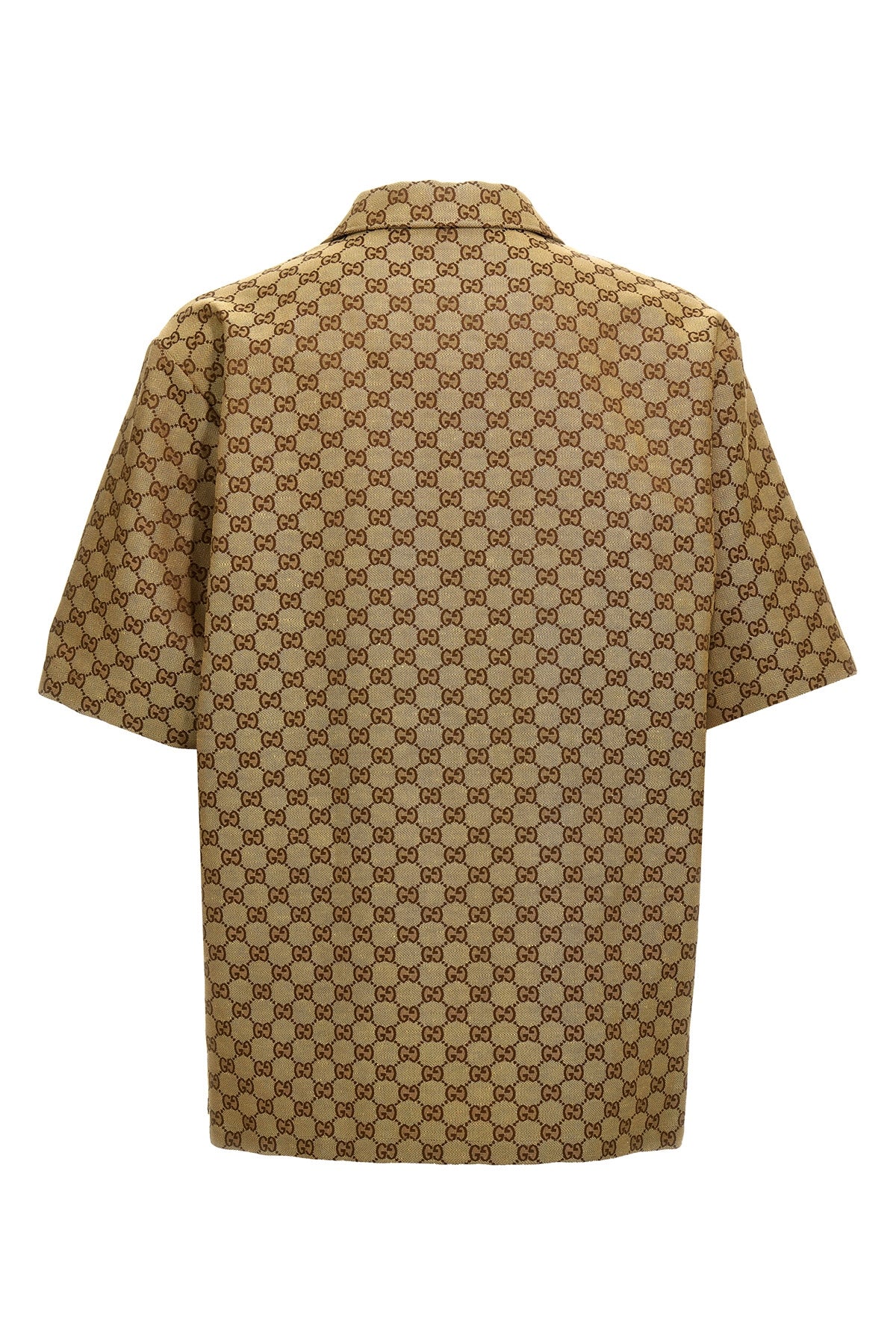 all-over gg shirt in linen blend