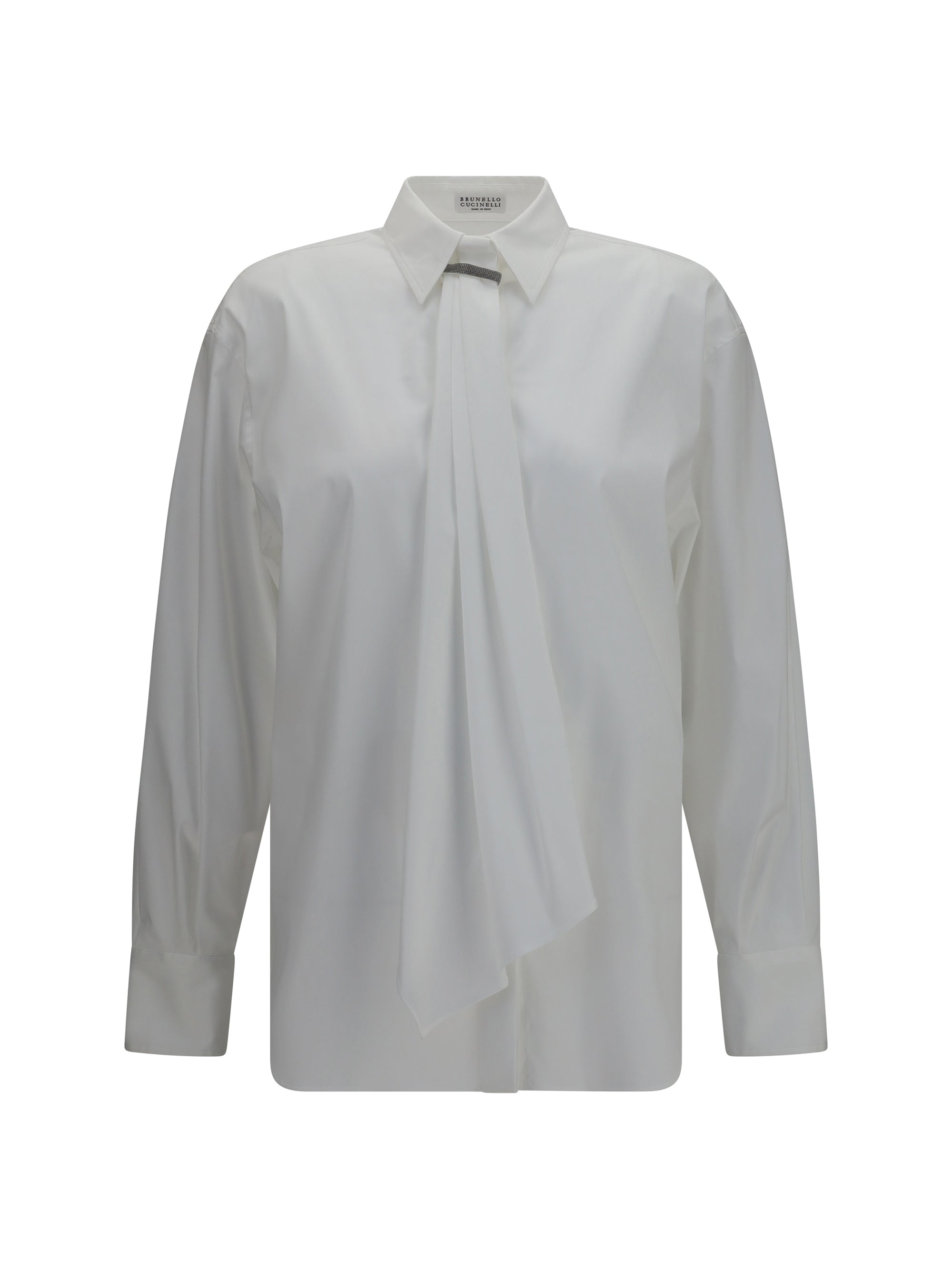 shirt with monili embellishment
