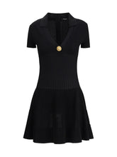 BALMAIN 40 flared knit mini dress