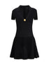 BALMAIN 40 flared knit mini dress