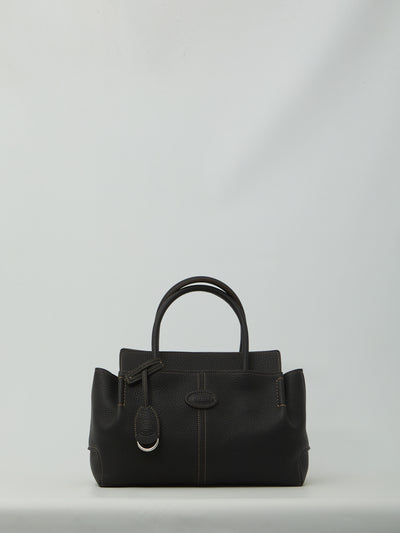 small hammered leather shopping bag