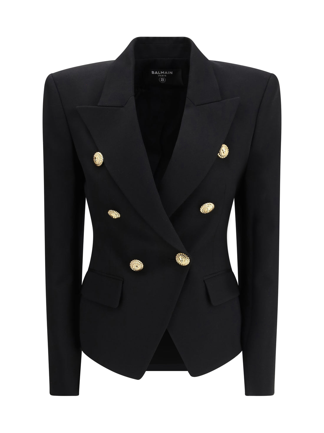 BALMAIN 40 6 buttons fitted grain de poudre jacket